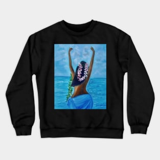 Hula on the Beach Flower Leis Crewneck Sweatshirt